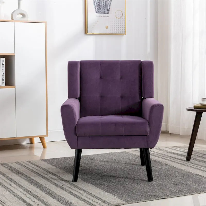Soft Velvet Ergonomics Accent Chair for Living Room
