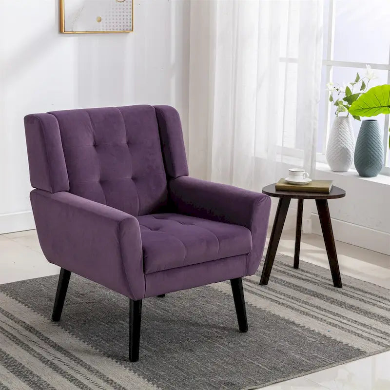 Soft Velvet Ergonomics Accent Chair for Living Room