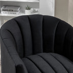 SEYNAR moderner Glamour-Akzentstuhl aus Samt mit runder, um 360 Grad drehbarer Polsterung, Fassonsessel, 2er-Set