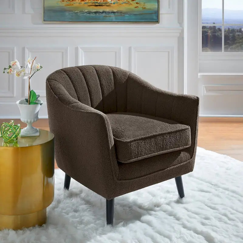 iNSPIRE Q Classic Neath Orta Yüzyıl Kanal Kapitoneli Vurgulu Koltuk, Çıkarılabilir Minder Kılıfı