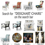Designart Glam Gold And Black Expression IV Upholstered Modern & Contemporary Accent Chair and Modern & Contemporary Arm Chair