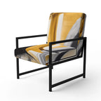 Designart Glam Gold And Black Expression IV Upholstered Modern & Contemporary Accent Chair and Modern & Contemporary Arm Chair