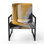 Designart Glam Gold And Black Expression IV Upholstered Modern & Contemporary Accent Chair and Modern & Contemporary Arm Chair