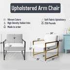 Designart Glam Gold And Black Expression IV Upholstered Modern & Contemporary Accent Chair and Modern & Contemporary Arm Chair