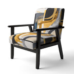 Designart Glam Gold And Black Expression IV Upholstered Modern & Contemporary Accent Chair and Modern & Contemporary Arm Chair