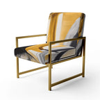 Designart Glam Gold And Black Expression IV Upholstered Modern & Contemporary Accent Chair and Modern & Contemporary Arm Chair