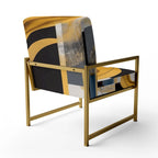 Designart Glam Gold And Black Expression IV Upholstered Modern & Contemporary Accent Chair and Modern & Contemporary Arm Chair