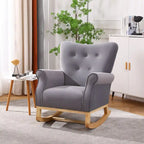 Rocking Chair, Upholstered Accent Chair for Nursery,Living Room, Small Contemporary Rocker, Kids Cushioned Arm Chair
