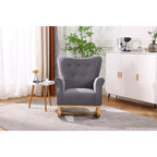 Rocking Chair, Upholstered Accent Chair for Nursery,Living Room, Small Contemporary Rocker, Kids Cushioned Arm Chair