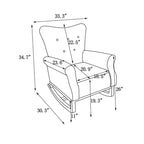 Rocking Chair, Upholstered Accent Chair for Nursery,Living Room, Small Contemporary Rocker, Kids Cushioned Arm Chair
