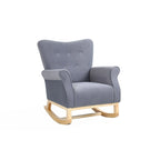 Rocking Chair, Upholstered Accent Chair for Nursery,Living Room, Small Contemporary Rocker, Kids Cushioned Arm Chair