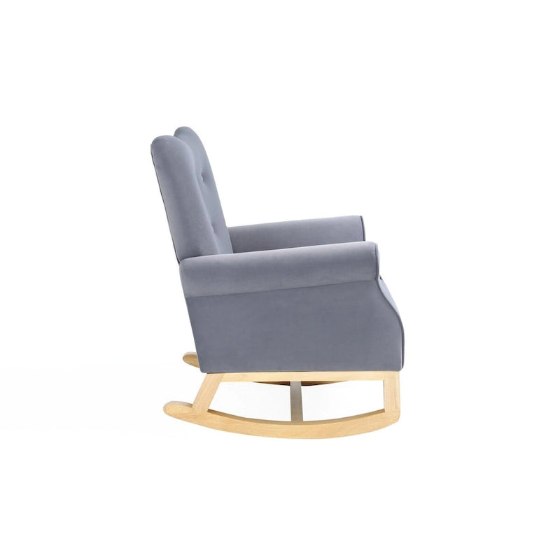 Rocking Chair, Upholstered Accent Chair for Nursery,Living Room, Small Contemporary Rocker, Kids Cushioned Arm Chair