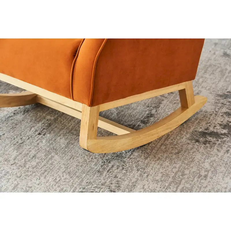 Rocking Chair, Upholstered Accent Chair for Nursery,Living Room, Small Contemporary Rocker, Kids Cushioned Arm Chair