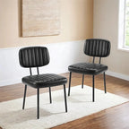Dining Chairs Set of 2, Upholstered Faux Leathe Kitchen Dining Room Accent Chairs for Kitchen, Living Room