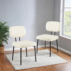 Dining Chairs Set of 2, Upholstered Faux Leathe Kitchen Dining Room Accent Chairs for Kitchen, Living Room