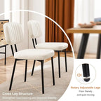 Dining Chairs Set of 2, Upholstered Faux Leathe Kitchen Dining Room Accent Chairs for Kitchen, Living Room