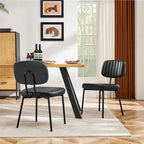 Dining Chairs Set of 2, Upholstered Faux Leathe Kitchen Dining Room Accent Chairs for Kitchen, Living Room