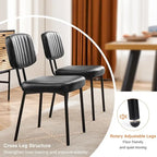 Dining Chairs Set of 2, Upholstered Faux Leathe Kitchen Dining Room Accent Chairs for Kitchen, Living Room