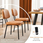 Dining Chairs Set of 2, Upholstered Faux Leathe Kitchen Dining Room Accent Chairs for Kitchen, Living Room