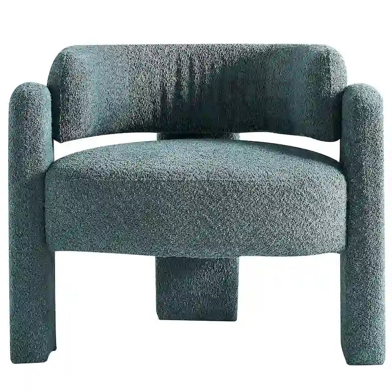 Fauteuil met bouclébekleding