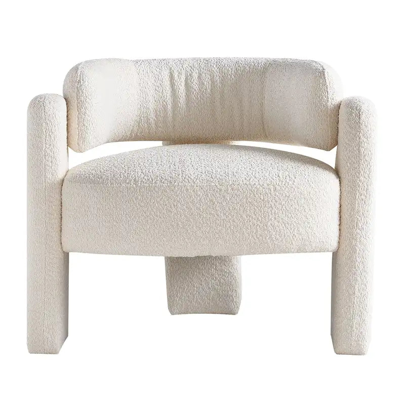 Fauteuil met bouclébekleding