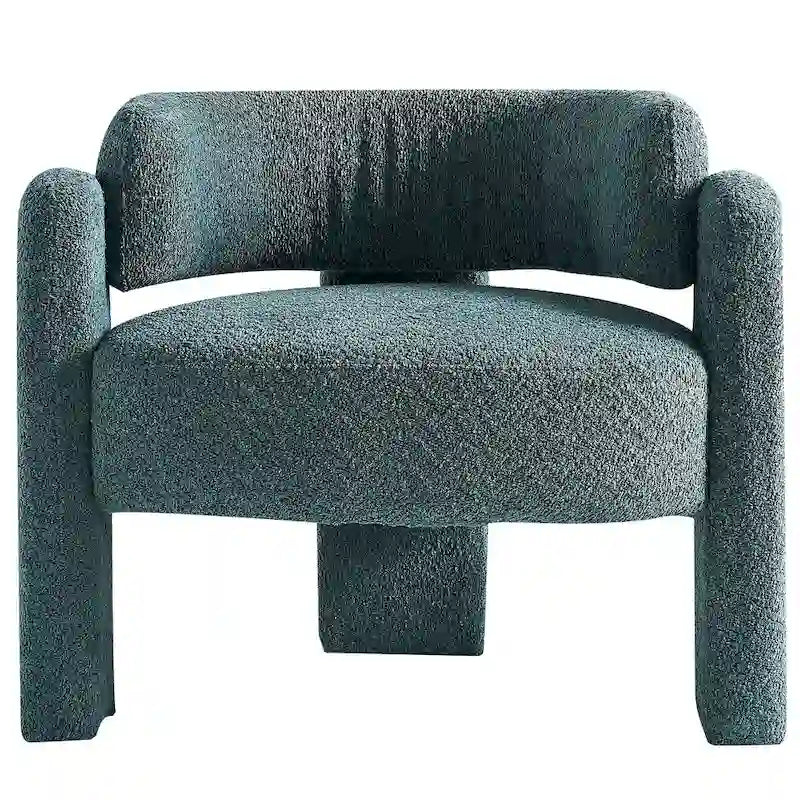 Fauteuil met bouclébekleding