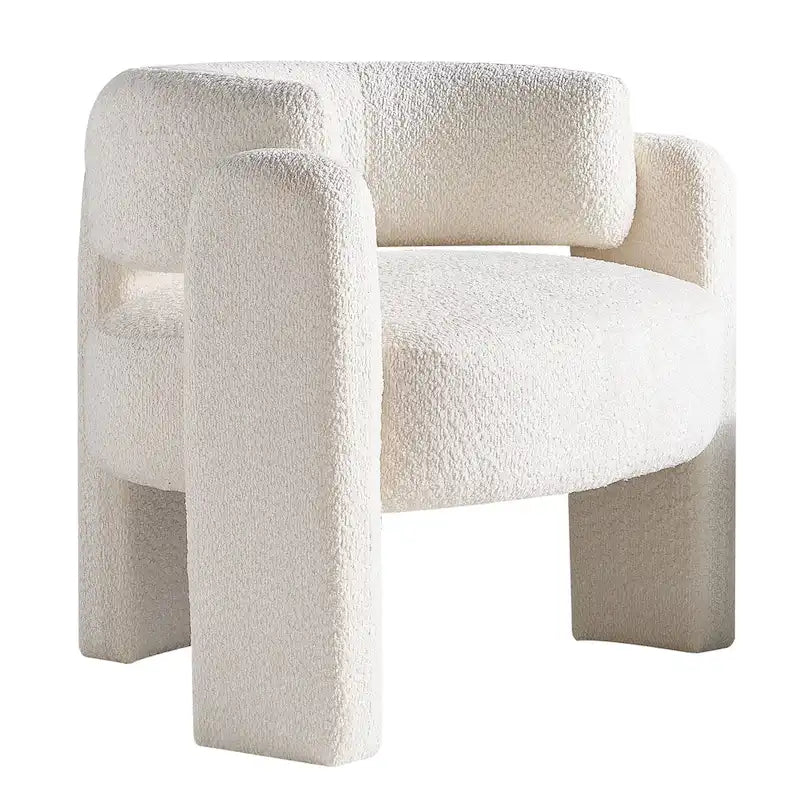 Fauteuil met bouclébekleding