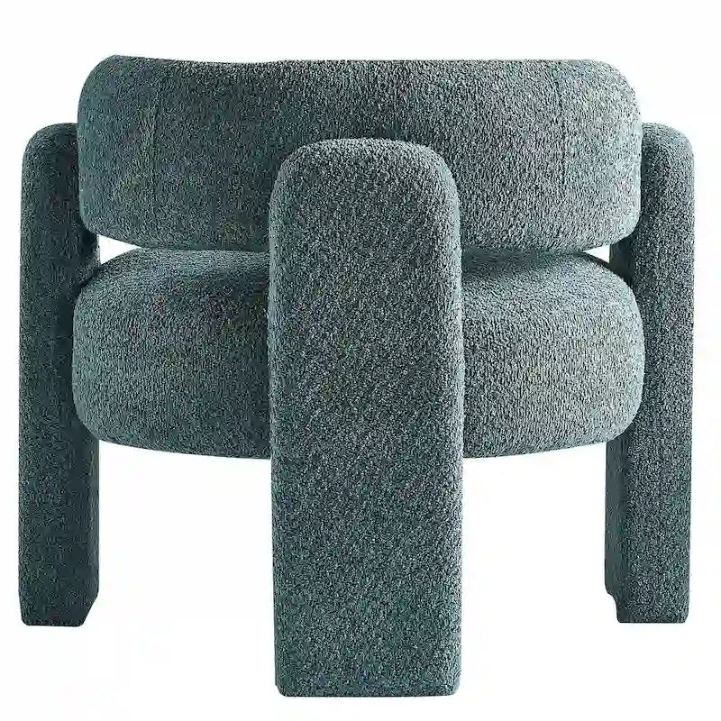 Fauteuil met bouclébekleding
