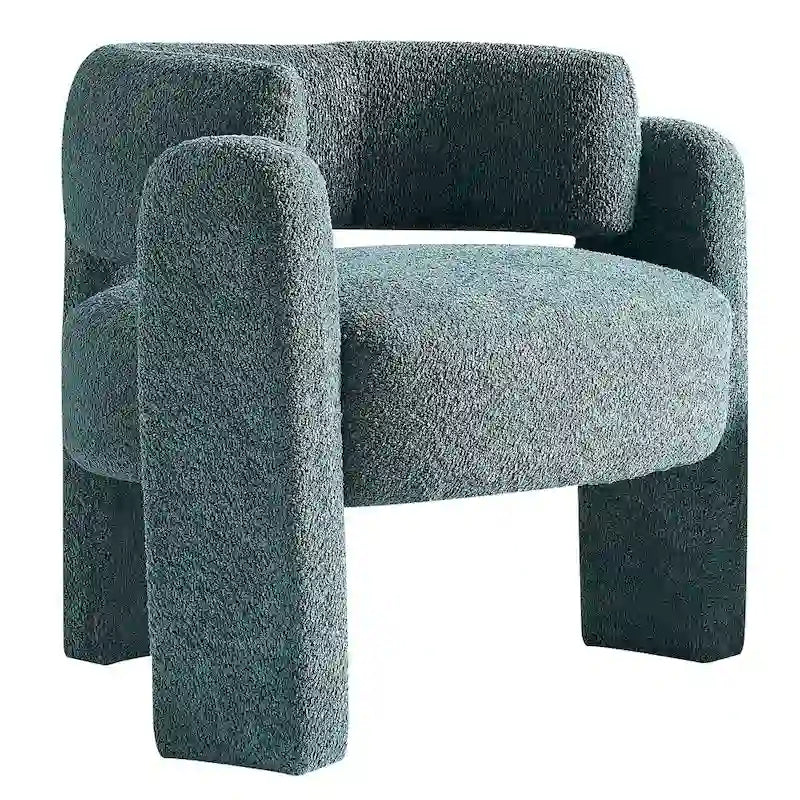 Fauteuil met bouclébekleding