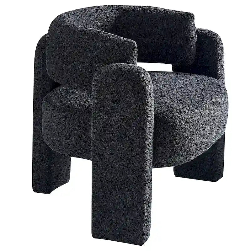Fauteuil met bouclébekleding