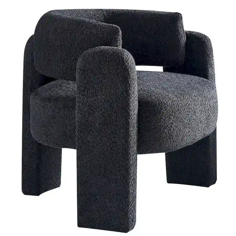Fauteuil met bouclébekleding