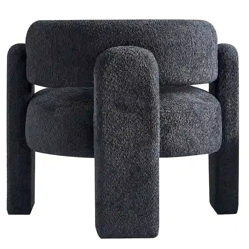 Fauteuil met bouclébekleding
