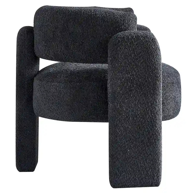 Fauteuil met bouclébekleding