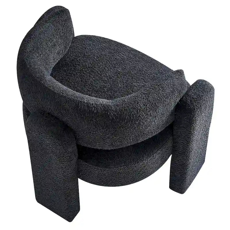 Fauteuil met bouclébekleding