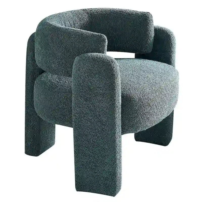 Fauteuil met bouclébekleding
