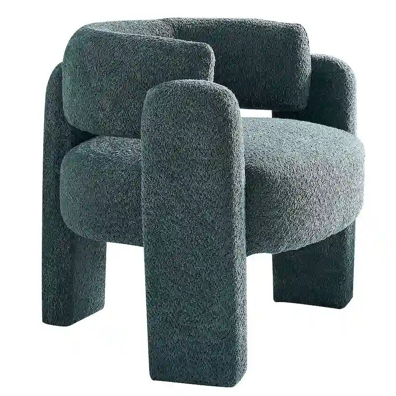 Fauteuil met bouclébekleding