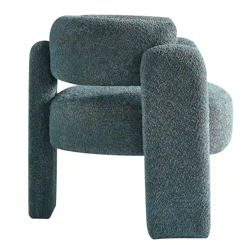 Fauteuil met bouclébekleding