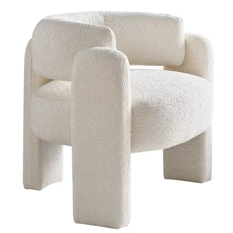 Fauteuil met bouclébekleding