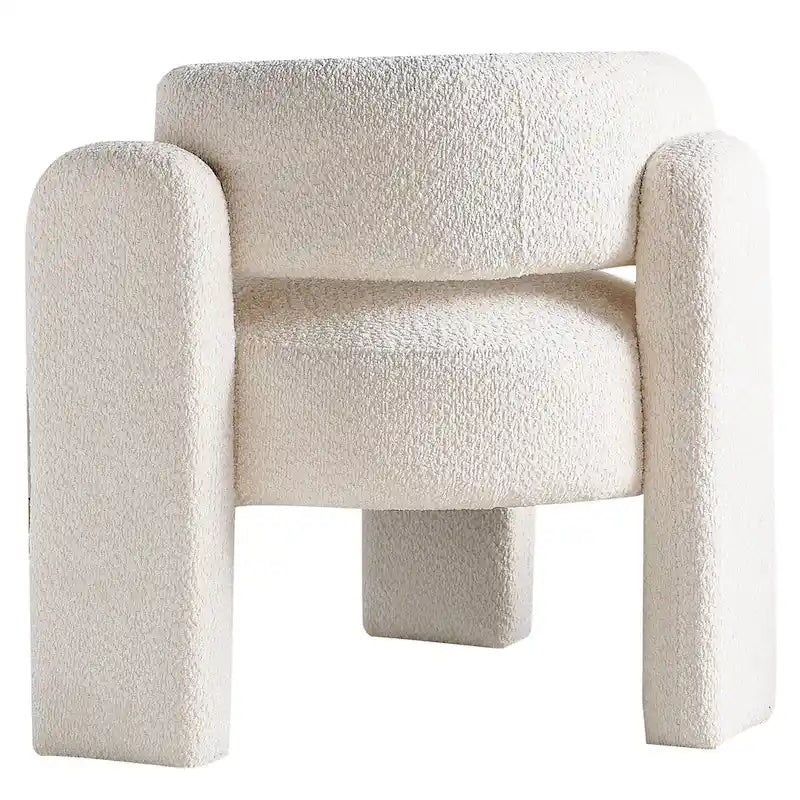 Fauteuil met bouclébekleding