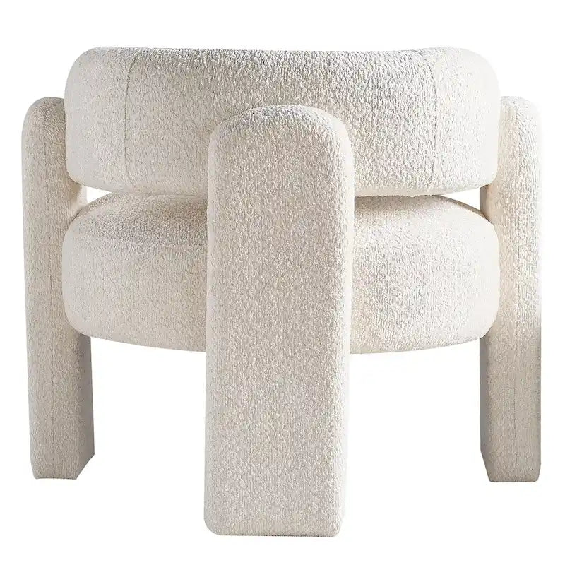 Fauteuil met bouclébekleding