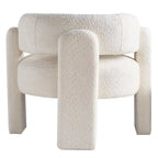 Fauteuil met bouclébekleding