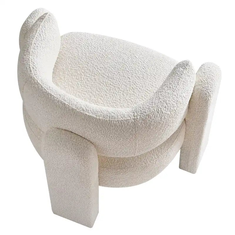 Fauteuil met bouclébekleding