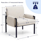 Subrtex Upholstered Accent Chair with Metal Frame Armchair