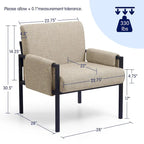 Subrtex Upholstered Accent Chair with Metal Frame Armchair