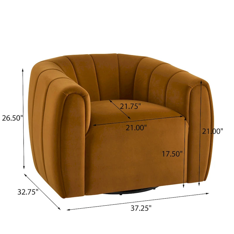 Monroe Indoor Modern Swivel Club Chair by Christopher Knight Home
