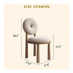 Make-upstoel met ronde rugleuning