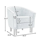 2 Set Modern Accent Chair Upholstered Barrel Chair