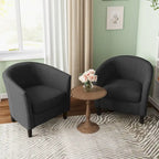 2 Set Modern Accent Chair Upholstered Barrel Chair