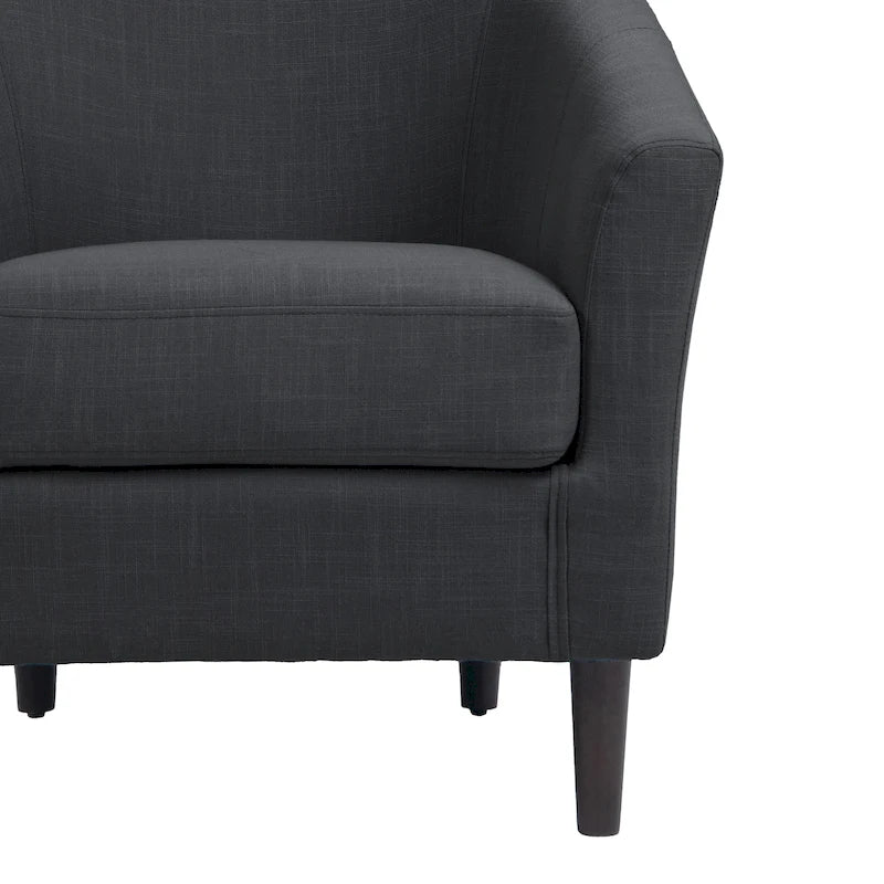 2 Set Modern Accent Chair Upholstered Barrel Chair