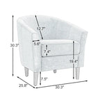 2 Set Modern Accent Chair Upholstered Barrel Chair